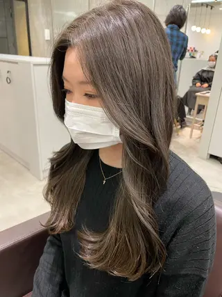 ロング カラー 藤本 夢のヘアスタイル