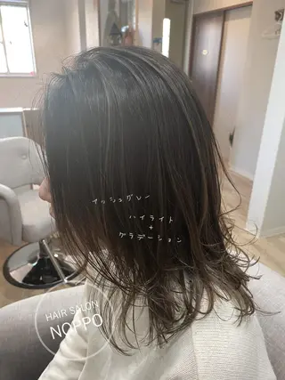 ミディアム カラー NOPPO 和泉市 美容室/奥村 飛鳥のヘアスタイル