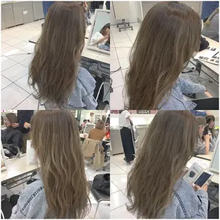ロング カラー パーマ ヘアアレンジ ハイトーン特化🤍 浦住のヘアスタイル