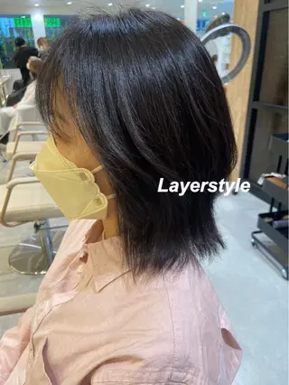 ミディアム プルエクステ/インナ ーカラー🦊はるなのヘアスタイル