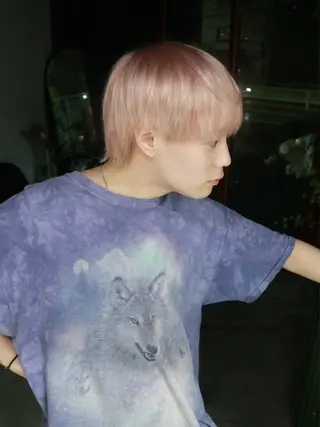 ショート カラー メンズ ハイトーン/メンズ/ デザイン/梅田/ミユのヘアスタイル