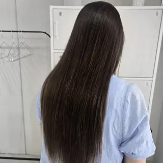 ロング 艶髪縮毛矯正×透明感 カラー◎mikuのヘアスタイル