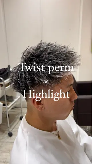 ショート カラー パーマ メンズ 💈men's💈 satoru中目黒のヘアスタイル