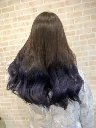 ロング カラー 薄田 珠美のヘアスタイル