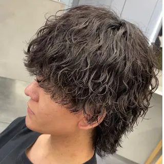 ミディアム パーマ ヘアアレンジ メンズ fifth 石川 凪のヘアスタイル