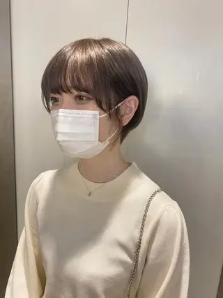 ショート カラー Maya川越/ エクステ/ハイトーンのヘアスタイル