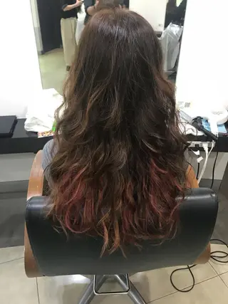 ロング カラー ヘアアレンジ 烏山 達也のヘアスタイル