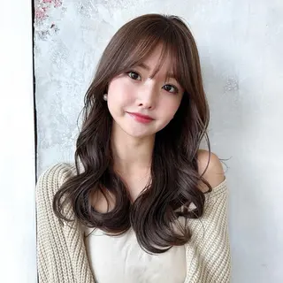 ロング カラー 顔周り/くびれヘア 韓国ヘア💕風間るなのヘアスタイル