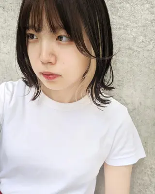 ミディアム カラー ヘアアレンジ mowen RUIのヘアスタイル