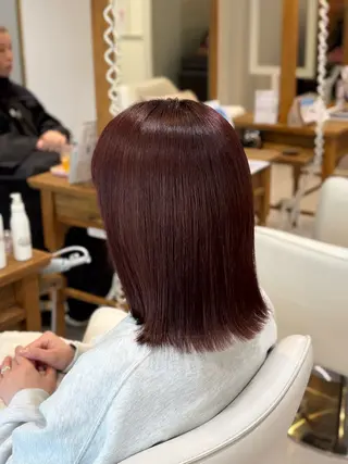 セミロング カラー 日野 初音のヘアスタイル