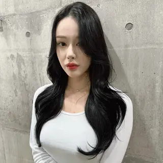 ロング 韓国𝐻𝑎𝑖𝑟 🇰🇷🖤ハラのヘアスタイル