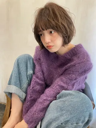 ショート カラー ショート/ボブ/ 心斎橋/宮脇美奈のヘアスタイル