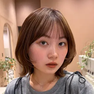 ショート 🎀Wカラー/ピンク /ベージュ🎀ゆらのヘアスタイル