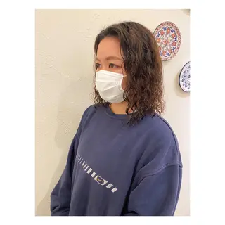 セミロング パーマ 菊池大一 溝の口パーマのヘアスタイル