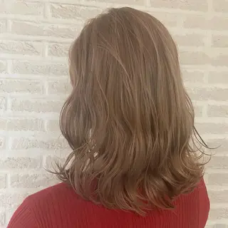 セミロング カラー パーマ 北岡 慶子 大宮駅西口徒歩3分のヘアスタイル