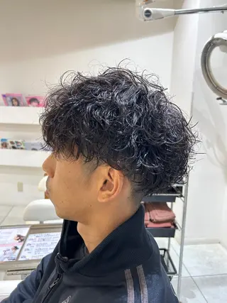 パーマ メンズ 稲村 直也のヘアスタイル