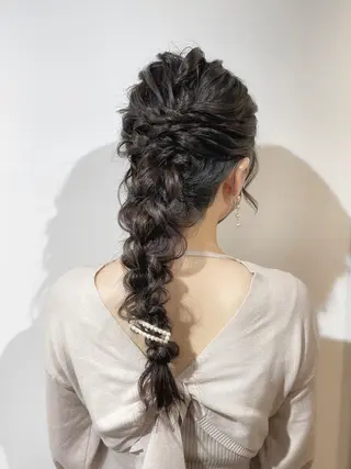 ロング ヘアアレンジ ヘアアレンジ にいた　かづしげのヘアスタイル