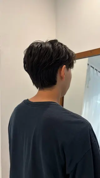 メンズ ひいろ パーマ/ダブルカラーのヘアスタイル