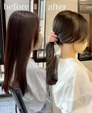 セミロング 開發 智也のヘアスタイル