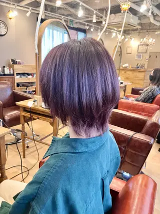 ショート カラー ヘアアレンジ S.BLOOM 川崎 翔哉のヘアスタイル