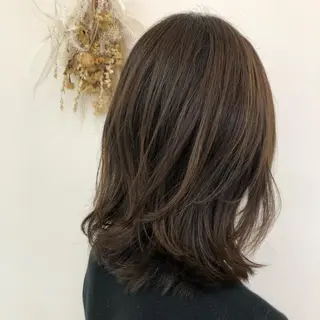 セミロング カラー 【髪質改善】 梅田　聡のヘアスタイル