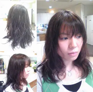 セミロング パーマ 横田 尚登のヘアスタイル