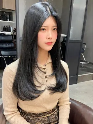 ロング 韓国風レイヤー ショート/犬塚 優介のヘアスタイル