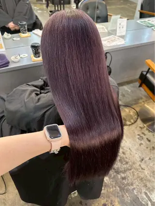 ロング カラー ブリーチ/ハイトーン ピンク/ベージュ🎟のヘアスタイル