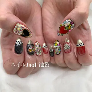 セミロング ヘアアレンジ ネイルJaol 池袋のネイルデザイン