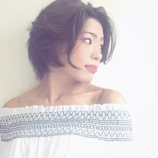 ショート カラー パーマ nishimura makotoのヘアスタイル