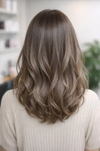 セミロング カラー sora ひらかのヘアスタイル