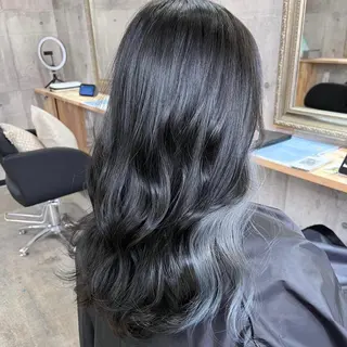 セミロング カラー Sunny side 大名 RIOのヘアスタイル