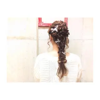 ミディアム セミロング ロング カラー パーマ ヘアアレンジ ツイスパ・波巻き 🩵片平和香奈のヘアスタイル