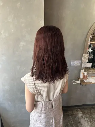 ミディアム カラー riho🎀 / 梅田美容室のヘアスタイル