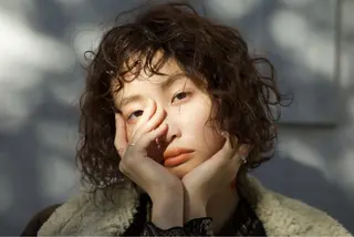 ミディアム カラー パーマ vain所属・パーマウルフショート 濱田匠のヘアスタイル