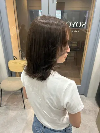ミディアム カラー ヘアアレンジ ボブ /ニュアンス/ satomi🧸💖のヘアスタイル