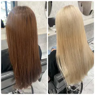 ロング 🦋ハイトーン🦋 石山 希理🦋のヘアスタイル