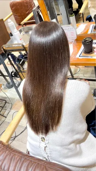 ロング カラー 韓国風・ブリーチなし ・あり後藤 一斗店長のヘアスタイル