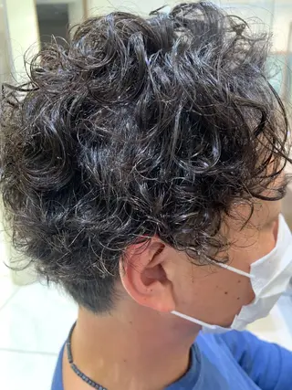 ショート パーマ メンズ Ash 中岡ゆうたのヘアスタイル