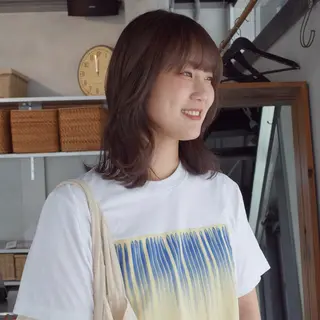 ミディアム カラーモデル fon▶山田 悠華のヘアスタイル