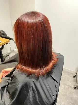 ミディアム カラー 渡辺 夢吏のヘアスタイル
