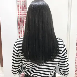 ロング 赤み消し韓国ヘア レイヤー縮毛🤍渡邉のヘアスタイル