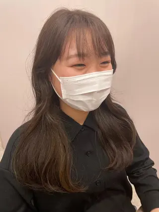 ロング カラー ヘアアレンジ 蔵前🫧韓国風レイヤ ーカット🫧KAHOのヘアスタイル