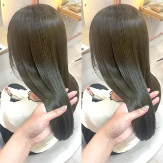 セミロング カラー ブリーチ無しダブル カラー🦕まどかのヘアスタイル
