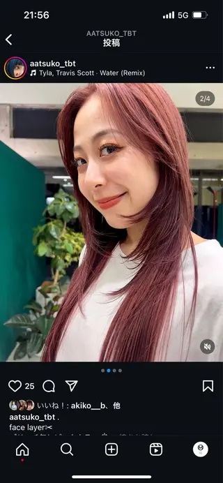 ロング カラー ブリーチなしカラー/ レイヤー/ASARIのヘアスタイル