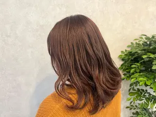ミディアム カラー イケダ ハルカのヘアスタイル