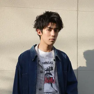 ショート カラー メンズ 渋谷/似合わせカット ・縮毛矯正　コウのヘアスタイル