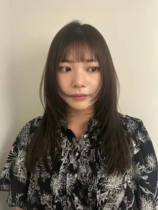 ロング Airi 韓国y2k ハイレイヤーのヘアスタイル