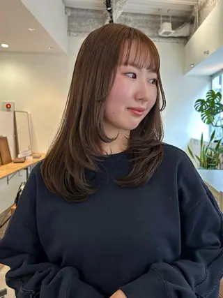 ミディアム カラー ボブ/レイヤー 大阪梅田/きょうかのヘアスタイル