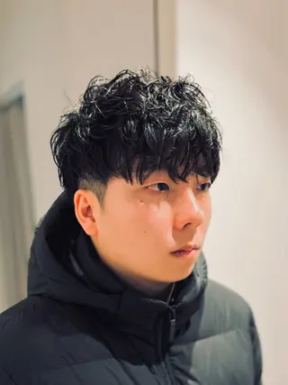 ショート パーマ メンズショート 丸山 航輝のヘアスタイル